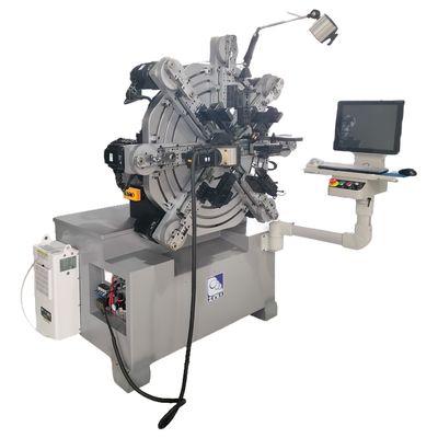 CNC Spring Machine with 10 Axes Servo Motors 1.0-4.0MM Wire Size and 0-60 RPM Cam Revolution Speed