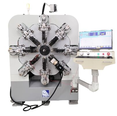 12-14 Axis Automatic CNC Spring Making Machine , 1 To 4mm Spring Coiling Machine