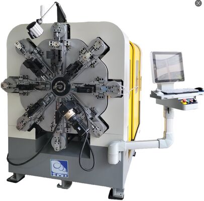 12-14 Axis Automatic CNC Spring Making Machine , 1 To 4mm Spring Coiling Machine