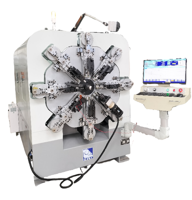 Camless Torsion Spring Machine With Link Rocker Design And Double Roller Guides
