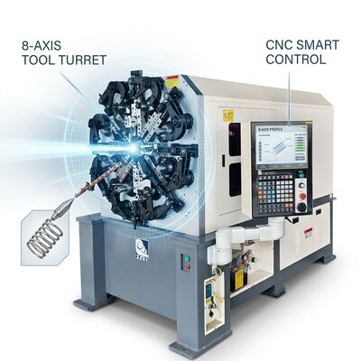 Five Axes Wire Rotary CNC Spring Machine 1.0 - 4.0mm Japan Motor System