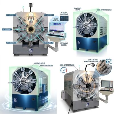 Cam-Less CNC Spring Coiling Machine Computerized Diameter 0.3 - 2.5mm Systems