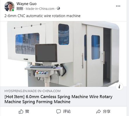 CNC Suspension Spring Forming Machine Sanyo Motor Precision Coil Forming