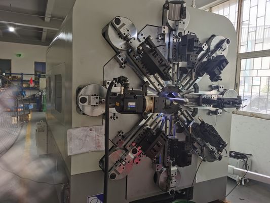 Camless 14 Axes CNC Spring Making Coiling Machine With Wire Rotary Former