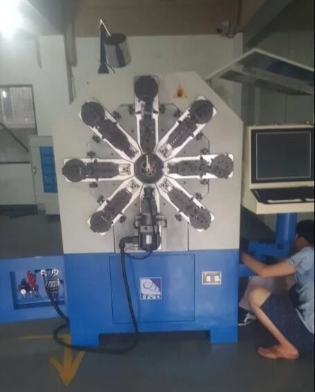 Twelve Axes CNC Spring Machine , 380V 27KW Torsion Spring Making Machine