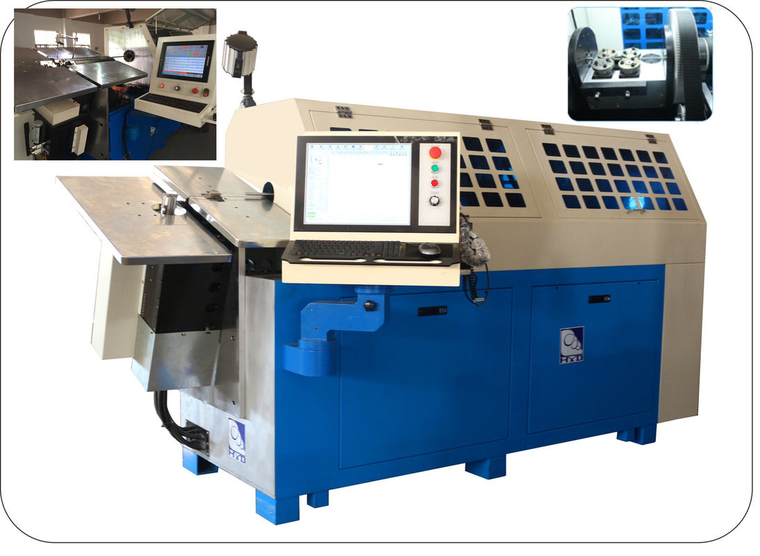 High Accuracy Spring Bending Machine , Ten Axes Stable CNC Wire Bender