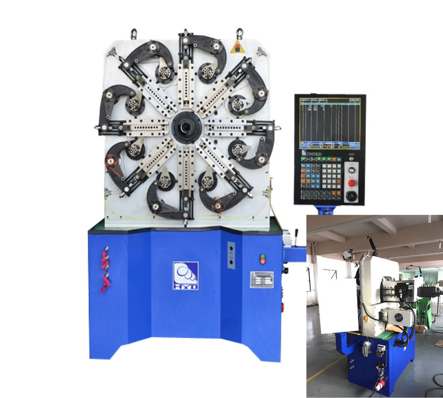 High Efficiency Three Axes CNC Spring Wire Forming Machine With Link Rocker Design