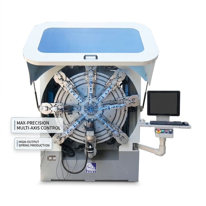 Multi Axes Computer Spring Forming Machine High Output CNC Spring Machine Line