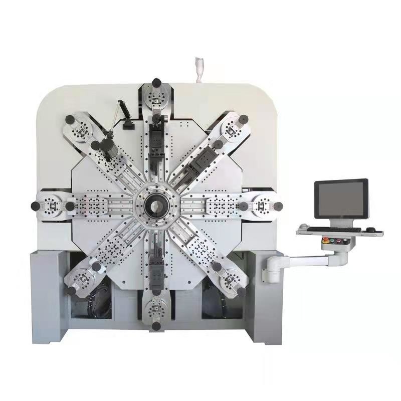 Servo Motor 12 Axis CNC Spring Making Wire Forming Coiling Machine For 1 - 4 mm
