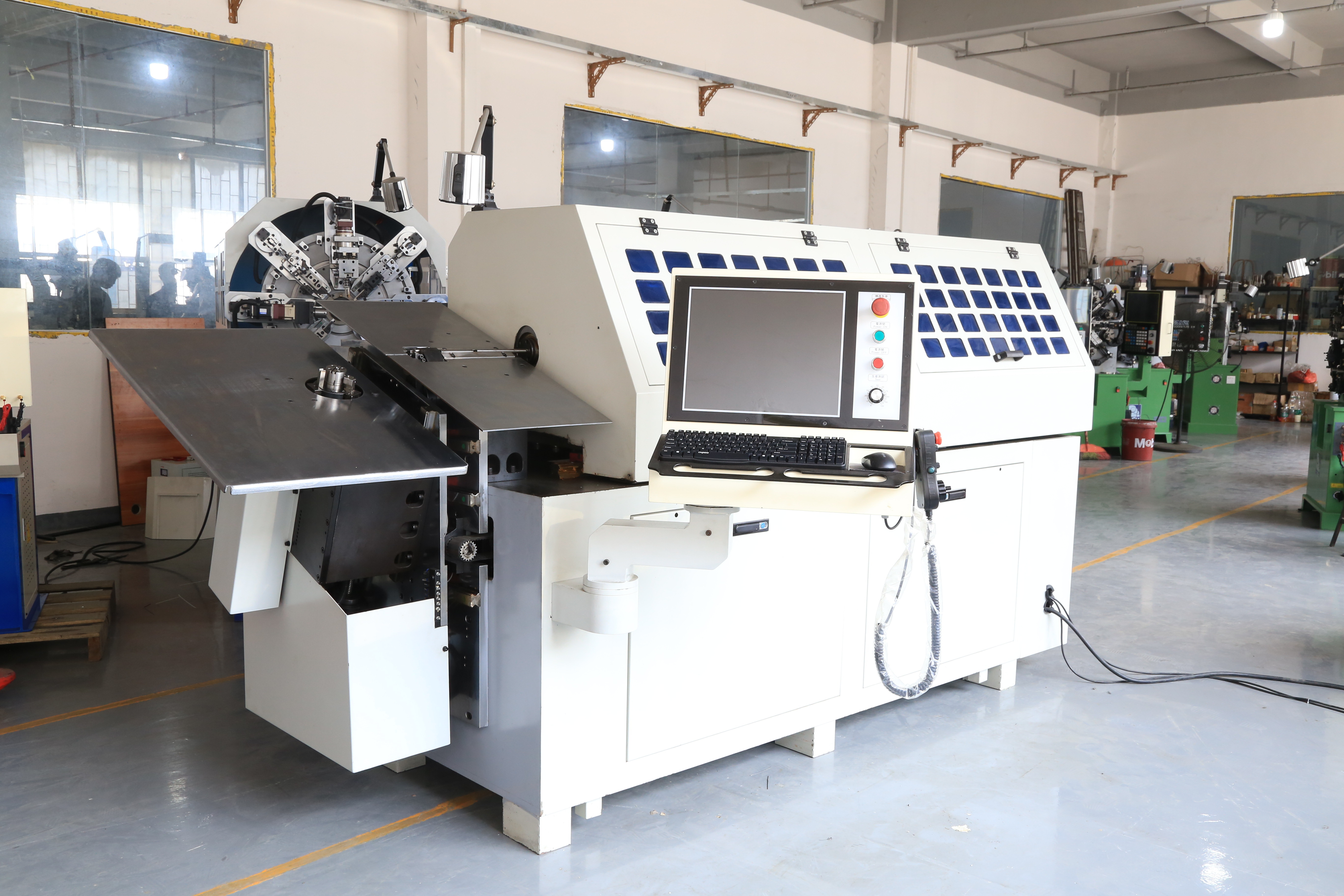 Ten Axes Easy Operation Spring Bending Machine With Platform , High ...
